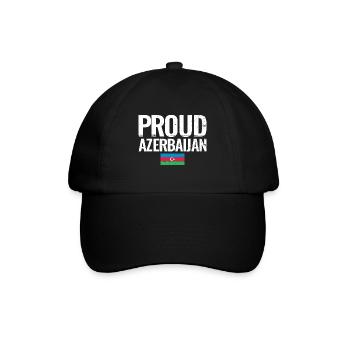 Proud Azerbaijan Azerbaijan Flag - Baseball Cap - black/black - Front