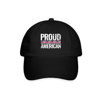 Fier Américain Américain États-Unis - Casquette classique - noir/noir - Devant