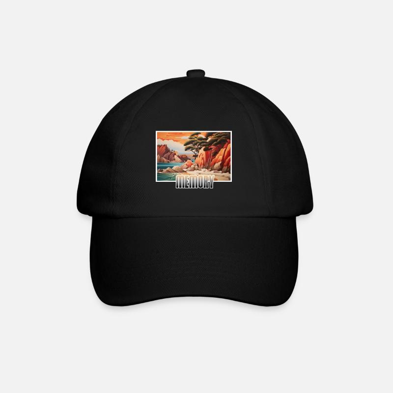 Memory Beach Holiday - Baseballkappe - Schwarz/Schwarz