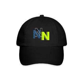 N Buchstabe - Baseballkappe - Schwarz/Schwarz - Vorne