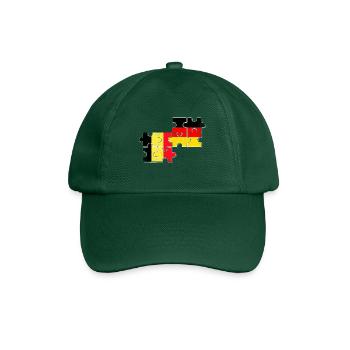 Belgique Allemagne Drapeau Belge Allemand - Casquette classique - vert bouteille - Devant