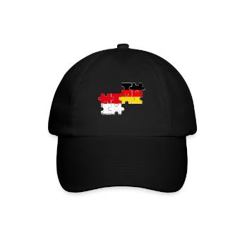 Indonesien Deutschland Flagge - Baseballkappe - Schwarz/Schwarz - Vorne