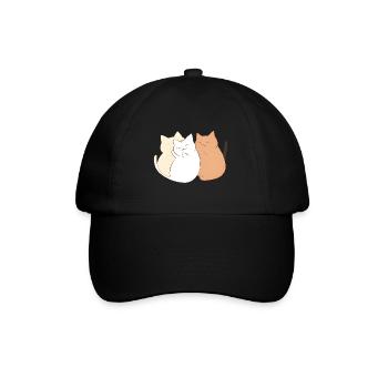 3 chats heureux - Casquette classique - noir/noir - Devant