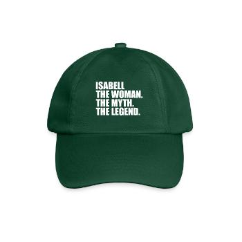 Woman Myth Legend Name Isabell - Baseball Cap - bottle green - Front