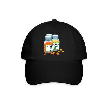 vitamins - Baseball Cap - black/black - Front