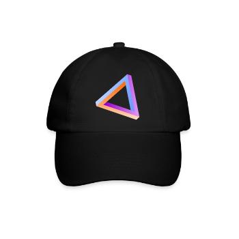 Illusion d'optique triangle impossible - Casquette classique - noir/noir - Devant