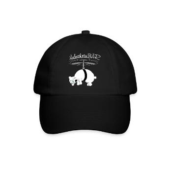 herziger, drolliger Bär - Baseballkappe - Schwarz/Schwarz - Vorne