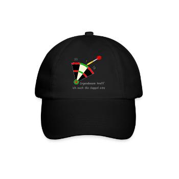 darts sport - Baseballkappe - Schwarz/Schwarz - Vorne