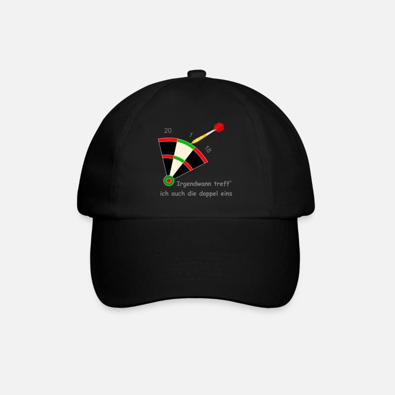 darts sport - Baseballkappe - Schwarz/Schwarz