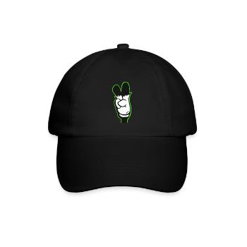 Street art - Be Cool - fingers up - Baseball Cap - black/black - Front