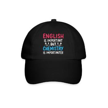 L'anglais drôle est important La chimie est - Casquette classique - noir/noir - Devant