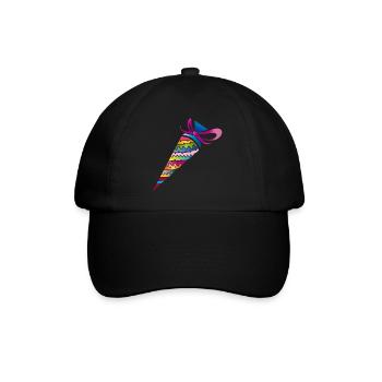 Sac d’école à motifs colorés pour la scolarisation - Casquette classique - noir/noir - Devant