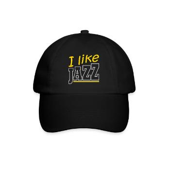 Ich mag Jazz - Baseballkappe - Schwarz/Schwarz - Vorne