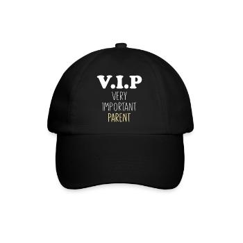 VIP - Very Important Parent- Parent Dad Mom - Baseball Cap - black/black - Front