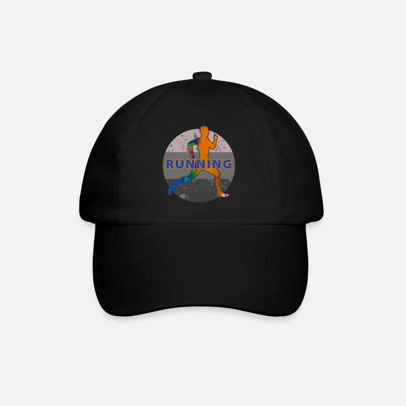 Running Running Free Time Gift Runner - Baseball Cap - black/black
