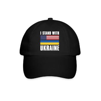 I Stand With Ukraine USA - Baseball Cap - black/black - Front