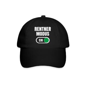 Rentnermodus Rentner Rente Geschenk Kollege - Baseballkappe - Schwarz/Schwarz - Vorne
