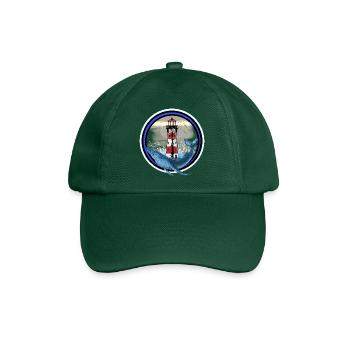 Marine Mammal Fish Whale Fish Lighthouse Nautical - Baseball Cap - bottle green - Front
