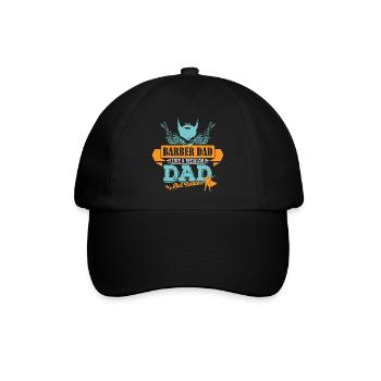 Friseur Vater Papa cooler - Baseballkappe - Schwarz/Schwarz - Vorne