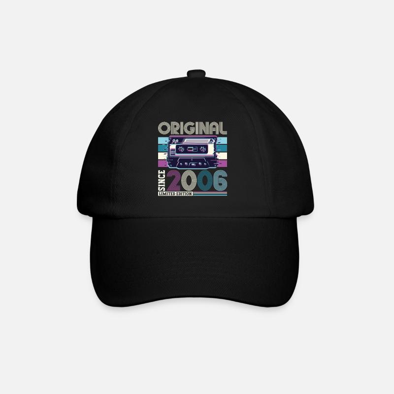 Original 2006 16. Geburtstag Geschenk Herren - Baseballkappe - Schwarz/Schwarz