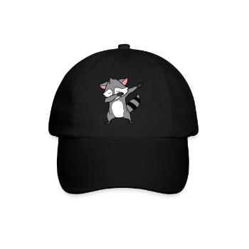 Raccoon - Dab, dabbing, dabbing, dancing - Baseball Cap - black/black - Front