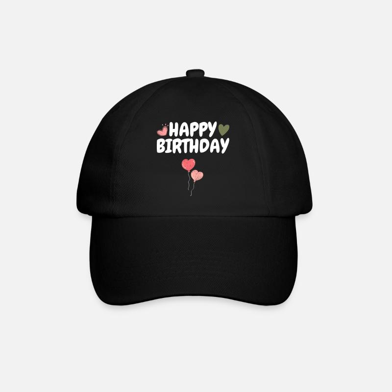 Happy Birthday - Baseballkappe - Schwarz/Schwarz