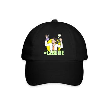 #LabLife Biologe Wissenschaft Lehrer Biologie Majo - Baseballkappe - Schwarz/Schwarz - Vorne