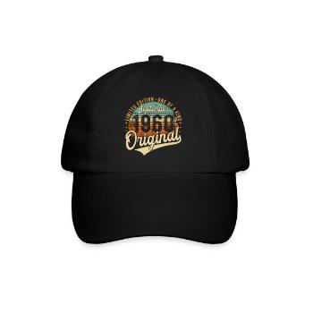 Septembre 1960 Vintage Anniversaire Rétro - Casquette classique - noir/noir - Devant