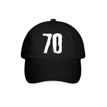 70 number jersey - Baseball Cap - black/black - Front