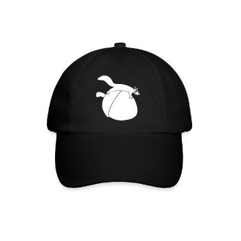 L'écureuil contre le gland (blanc) - Casquette classique - noir/noir - Devant