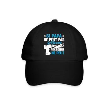 Si papa ne peut pas le réparer, personne ne peut - Casquette classique - noir/noir - Devant