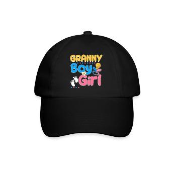 Pink or Blue Granny Loves You Best Grandma Ever - Baseball Cap - black/black - Front