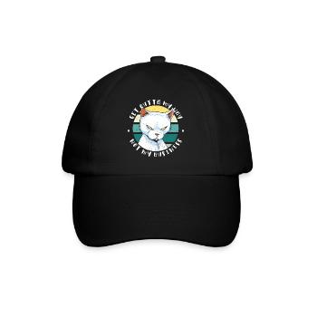 Geh mir aus dem Weg, nicht mein Problem, Katze - Baseballkappe - Schwarz/Schwarz - Vorne