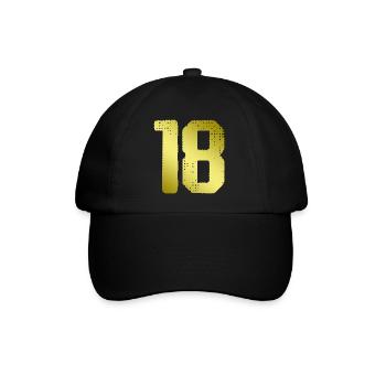 Maillot 18 Numéro - Casquette classique - noir/noir - Devant