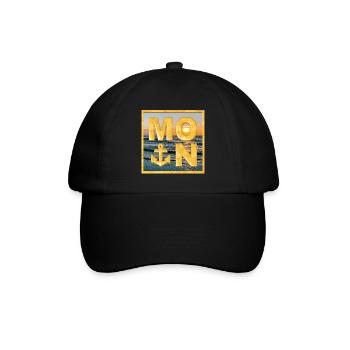 MOIN Anker Gold - Baseballkappe - Schwarz/Schwarz - Vorne