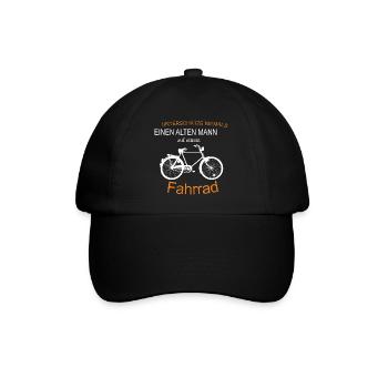 Unterschätze niemals einen alten Mann - Baseballkappe - Schwarz/Schwarz - Vorne
