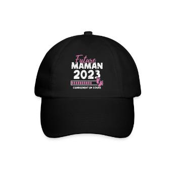 Future maman 2023 chargement en cours - Casquette classique - noir/noir - Devant