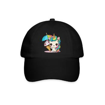Sweet Dreams: A Unicorn - Baseball Cap - black/black - Front