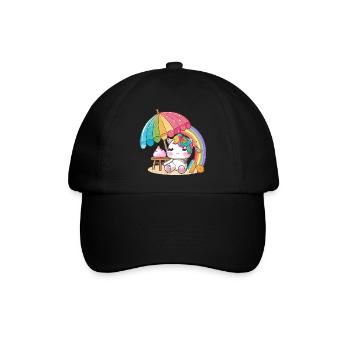 Rainbow unicorn for children - colorful and cheerful - Baseball Cap - black/black - Front
