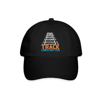 Lokführer Bahn Design I Model Eisenbahn - Baseballkappe - Schwarz/Schwarz - Vorne