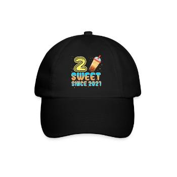 2. Geburtstag Bubble Tee - Baseballkappe - Schwarz/Schwarz - Vorne