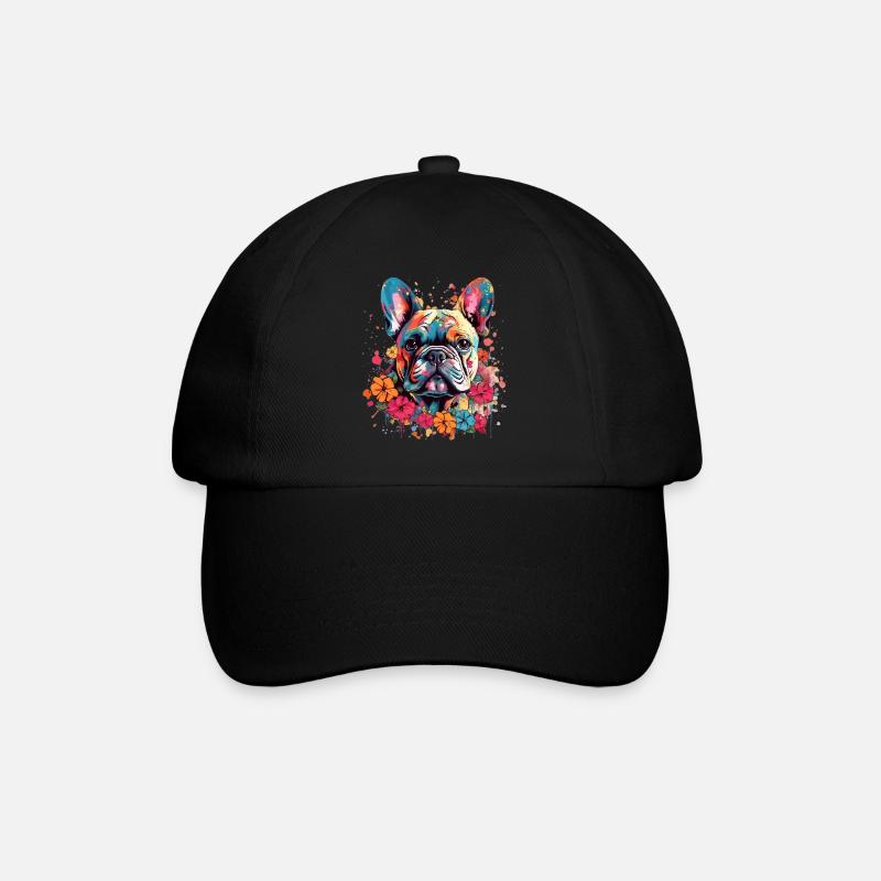 Bouledogue français coloré - Casquette classique - noir/noir