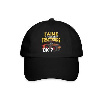 J'Aime Juste Les Tracteurs - Casquette classique - noir/noir - Devant