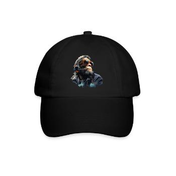 Gamer Chimp with headset - Baseball Cap - black/black - Front