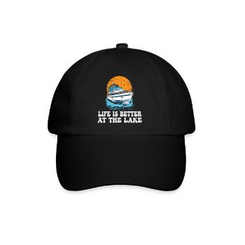 Life Is Better At The Lake Motorboat Owner - Baseball Cap - black/black - Front
