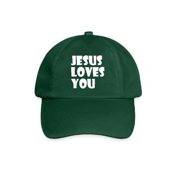 Jesus loves you - Baseball Cap - bottle green - Front