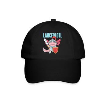 Lanceolotl Pun Design for Axolotl Lovers - Baseball Cap - black/black - Front
