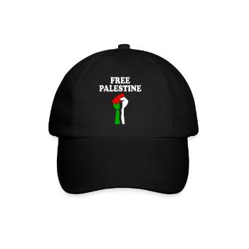 Free palestine - Baseballkappe - Schwarz/Schwarz - Vorne