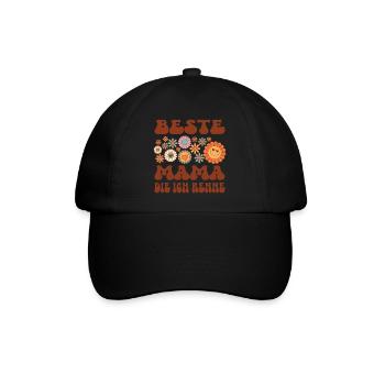 Mama Familie Mutter Geschenk - Baseballkappe - Schwarz/Schwarz - Vorne