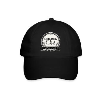 Lieblingsort Ammersee - Baseballkappe - Schwarz/Schwarz - Vorne
